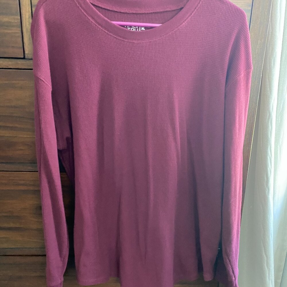 Time & Tru burgundy longsleeve top